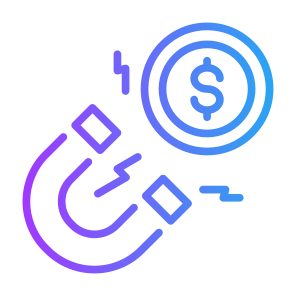Attract, Money, Income, Magnet, Attraction, Profit icon