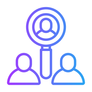 Recruitment, Research, Identification, Resources, Talent, Candidate icon