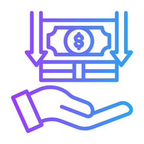 Revenue, Money, Decrease, Income, Earning, Finance  icon