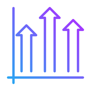 Growth, Progress, Rise, Progression, Statistics  icon