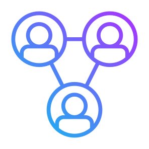 Network, Team Management, People, Sharing, Group    icon