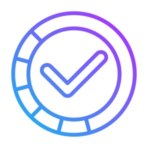 Completion, Check, Survey, Market Research, Pie Chart icon