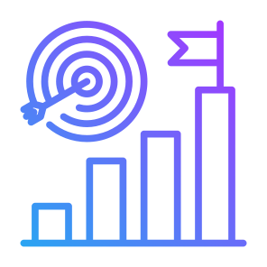 Objective, Marketing, Goal, Statistic, Business icon