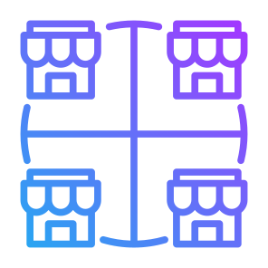 Segmentation, Market, Store, Segment  icon
