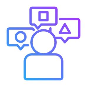 User, Experience, Customer, Person, Interacts   icon