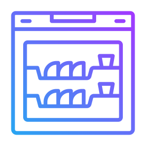 Dishwasher, Dishwashing, Kitchen, Wash Sink, Dish Rack, Sensor, Wireless icon