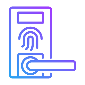 Smart Key,  Security, Wireless, Handle, Fingerprint Identification icon