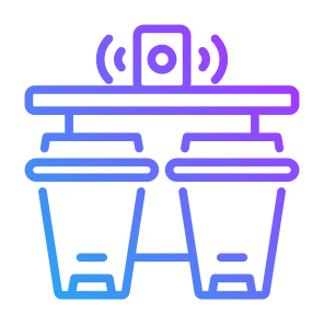 Smart Trash, Recycle Bin, Electronics, Trash Can, Rubbish Bin, Sensor, Wireless icon