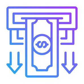 Cash Withdrawal, Money Withdrawal, Money, Currency, Atm Machine icon