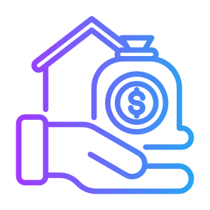 Asset, Loan, Real Estate, Money Bag, Takeover icon