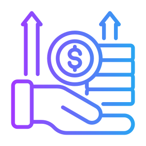 Revenue, Money, Increase, Growth, Arrow Up icon