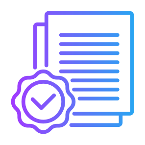 Verification, Document, Approval, Approved, Assessment icon