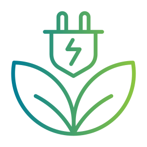 Energy, Electricity, Green Power, Sustainability, Environmental, Ecology And Environment, Environment, Plug, Leaf, Ecology icon