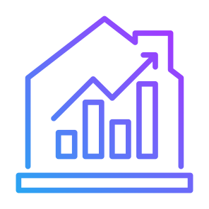 Growth, Statistics, Property, Investment, Real Estate icon