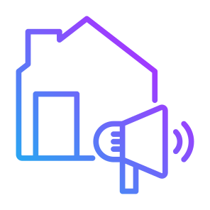 Marketing, House, Megaphone, Property, Real Estate, Promotion icon