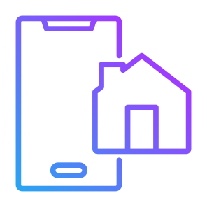 Real Estate App, Smart Phone, Home, Rent, Mobile App icon