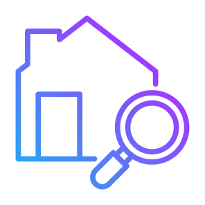 Search, House, Property, Real Estate, Evaluation icon
