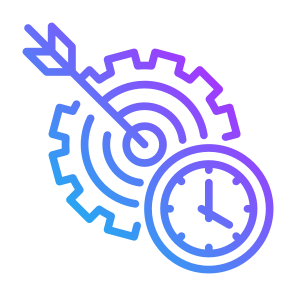 Effective, Management, Stopwatch, Process, Workflow, Target icon