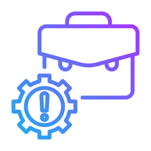 Failure, Gear, Machine, Briefcase, Risk, Management icon