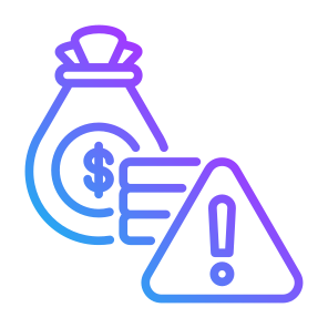 Financial Risk, Warning, Alert, Economy, Finance, Risk icon