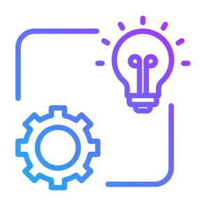 Innovation, Gear, Light Bulb, Management, Process Improvement, Improvement icon