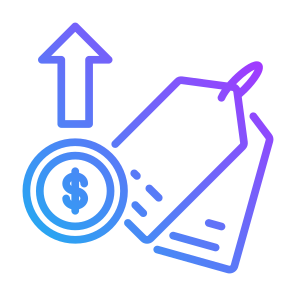 Price, Tag, Label, Pricing, Money, Up icon