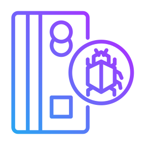 Bug, Debit Card, Credit Card, Payment Security, Security icon