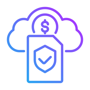 Cloud Data, Security, Money, Document, Cloud icon