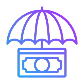 Insurance, Money, Protection, Umbrella, Payment Security icon