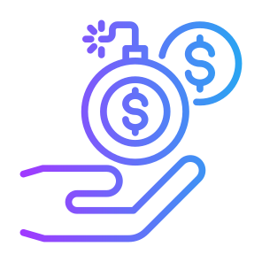 Debt, Venture, Fund, Crisis, Explosive, Business And Finance, Money, Loan icon