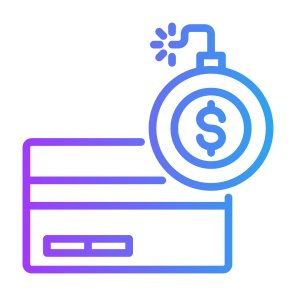 Liability, Debt, Business, Finance, Payment Method, Pay, Debit Card, Credit, Bomb icon