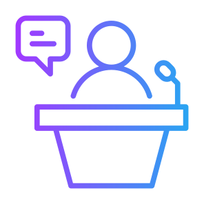Public Speaking, Conference, Speaker, Speech, Podium, Communications icon