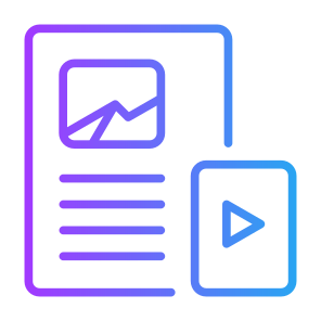 Visual Content, Visual, Content, Video, Description, Article icon