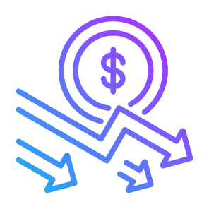 Crisis, Dollar, Financial, Economy, Loss, Stock Market, Recession icon