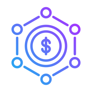 Decentralization, Networking, Sharing, Dollar, Coin, Structure, Currency, Decentralized icon
