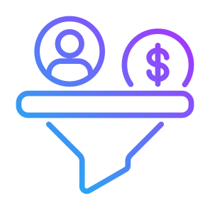 Filter, Money, Dollar, Coin, Funnel, User, Sort icon