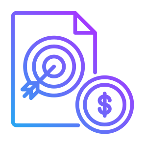 Goal, Target, File, Document, Dollar, Aim, Targeting  icon