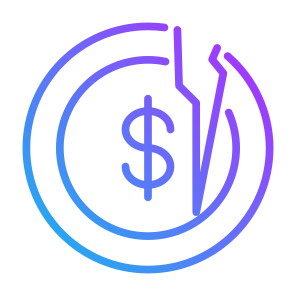 Halving, Money, Half, Dollar, Coin, Split, Currency, Divided  icon