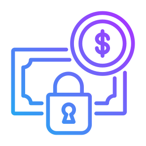 Security, Money, Dollar, Bill, Coin, Pay, Padlock, Cash, Protected, Banking icon