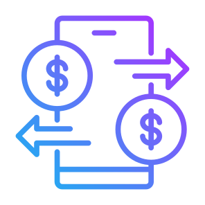 Transaction, Smartphone, Dollar, Electronic, Banking, Payment Method, Mobile Payment, Online Payment icon