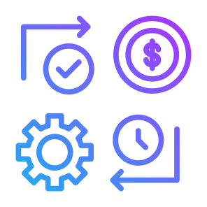 Efficiency, Efficient, Cost, Process, Real Time  icon