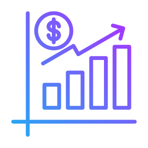 Sales, Increase, Statistics, Growth, Income icon
