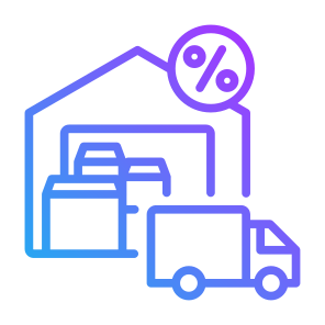 Wholesale, Sales, Discount, Shipping And Delivery, Warehouse  icon