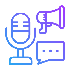 Digital Marketing, Podcast, Promotion, Advertising, Marketing, Microphone icon