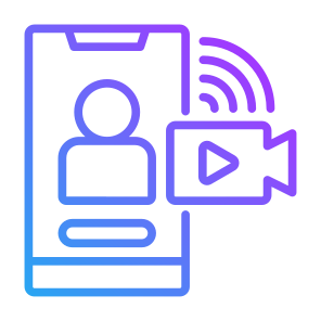 Live Streaming, Influencer, Live, Streaming, User, Online Video icon