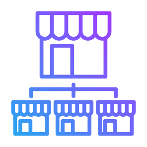 Franchise Store, Franchise, Retailer, Retail Store, Network, Retail icon