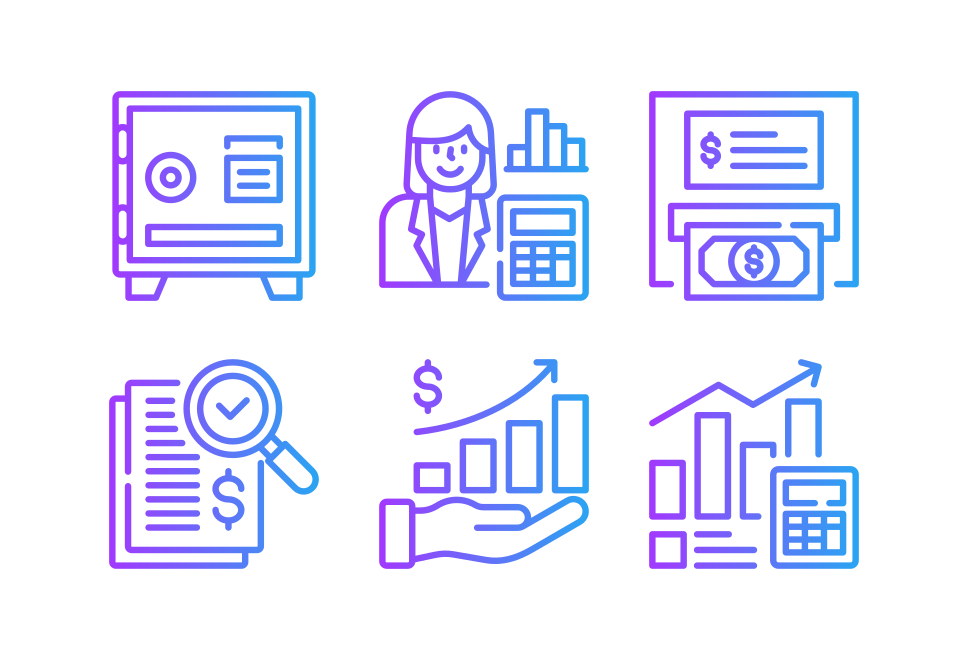 Accounting and Finance icon sheet Large Set Preview