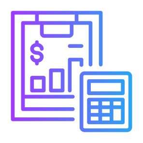 Bookkeeping, Calculate, Accounting, Calculator, Budgeting, Estimates  icon
