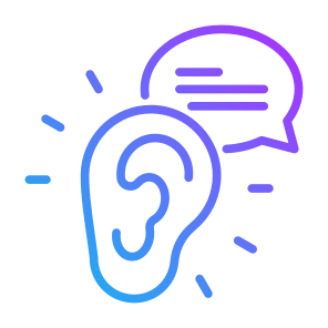 Buzz Marketing, Talk, Listen, Speak, Ear  icon