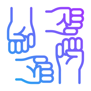 Teamwork, Hands, Support, Collaboration, Sport Team  icon